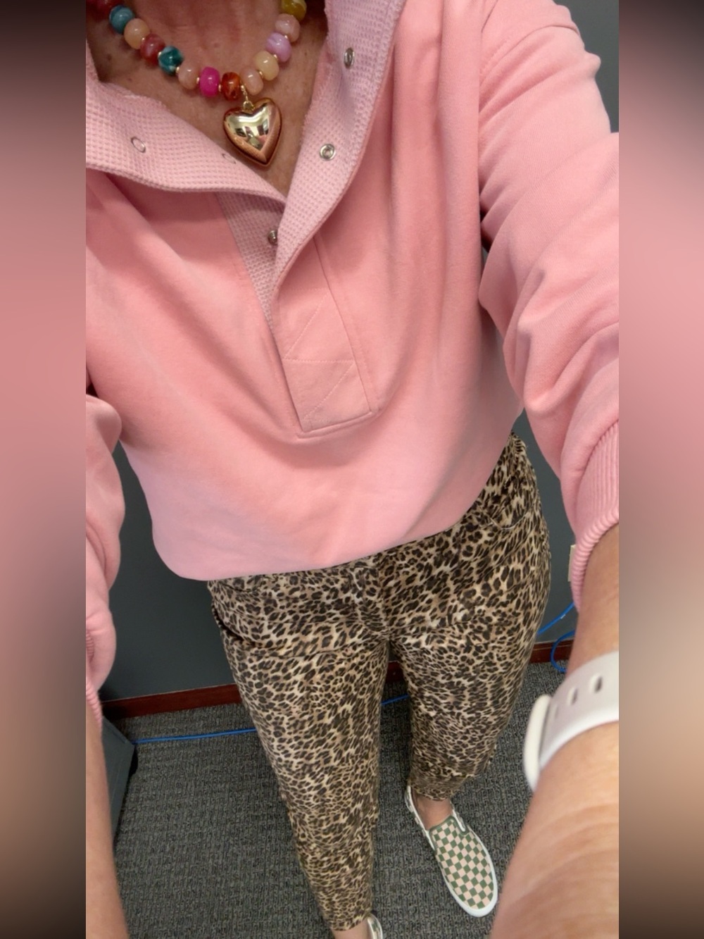Pink Womens Pull-On Sweatshirt - Picture 1 of 8